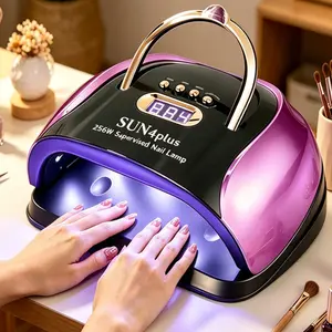 Dauhor UV Nail Lamp 256W – Fast Curing LED Dryer with 4 Timers Smart Sensor 30 LED Beads, Removable Magnetic Base Mirrored Ambience Light for Gel Polish, Nail Art Tools, Manicure Salon Accessories