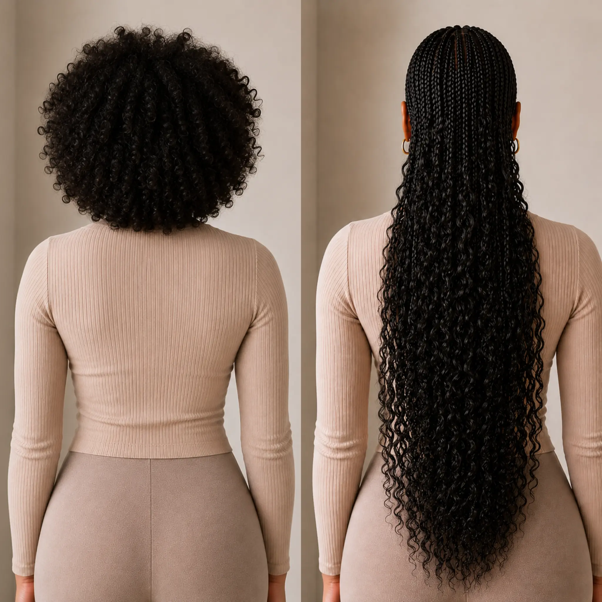 Rich Black Deep Wave Premium Braiding Hair Extension