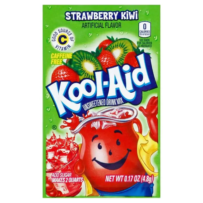 10x Kool-Aid Strawberry Kiwi Packets - Flavorful Drink Mix for Refreshing Beverages 0.13oz