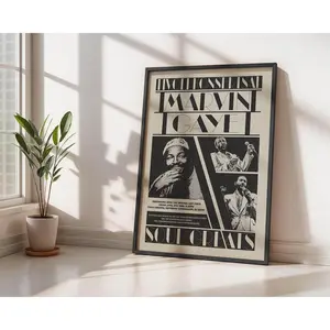 Marvin Gaye Vintage Soul Poster, Music Icon Marvin Gaye Print, Creative typography print, Vintage Gig Bedroom Posters, Concert Wall Art POSTER