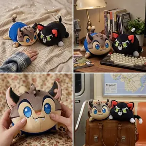 Aesthetic Jazz Cat Mochi Plushie  Desk Pet Stress Relief