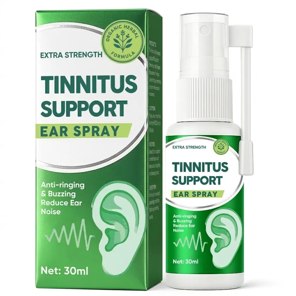 Herbal Ear Refreshing Spray with Ginkgo Biloba & Mullein | Gentle Daily Ear Care for Personal Hygiene | 30ml