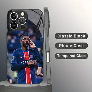 IPhone 17 Promax O.Dembélé Phone Case Tempered Glass Anti Drop, Anti Sweat Suitable for iPhone 16 15 14 13 12 11 Plus Air Xs Samsung A03-A56 S10-S25 Series Protective Shockproof Rugged Case Protection Football