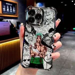 Hot Anime Swordsman Pirate Z-Zoros Phone Case Compatible with for iphone 17 16 15 14 13 12 11 Pro Max Plus Air, Shockproof Transparent Soft Back Cover.Wireless Charging Case, Tempered Glass Phone Case Protection Protector Casing Protective Cellphone