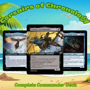 MTG Commander Deck: Corsairs of Chronology MTG Proxy Deck – Time Pirate Theme 100 Cards Commander EDH Build – Temporal Magic & Adventure Fantasy Art - MTG Cards – Premium Collector Set – Perfect Gift for Magic Fans