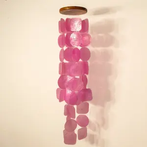 Capiz Shell Windchime- Pink Capiz Shell Windchime- Pink