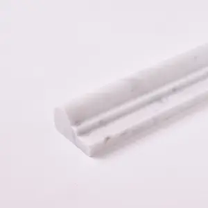 Carrara White Marble 2x12 Chair Rail Polished/Honed