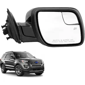 Passenger Side Mirror w/Puddle Heated Turn Signal Light Compatible with 2011-2019 Ford Explorer Replacement for FO1321554 7Pins