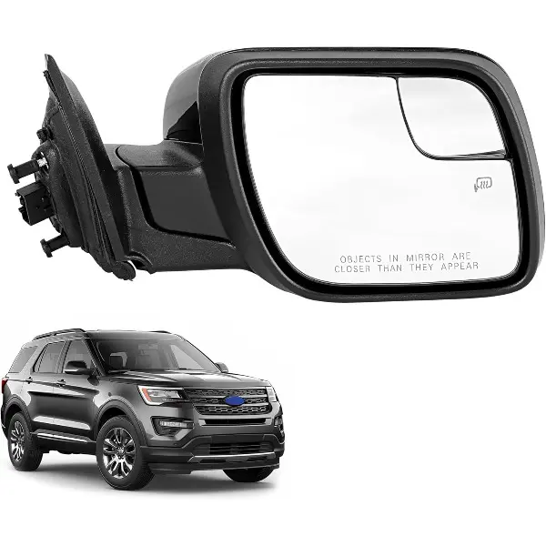 Passenger Side Mirror w/Puddle Heated Turn Signal Light Compatible with 2011-2019 Ford Explorer Replacement for FO1321554 7Pins