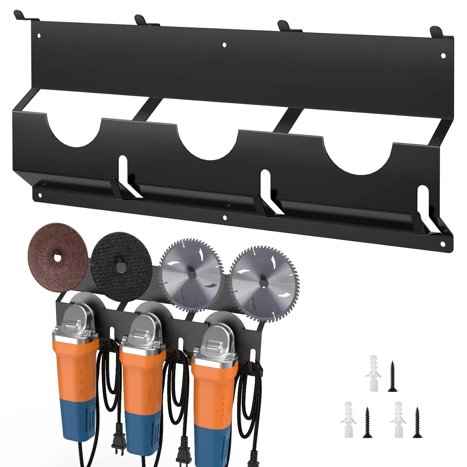 Heavy-Duty Wall Mount for Angle Grinder & Polisher, Metal Wall-Mounted Storage Shelf, Ideal for Garage & Workshop Organization, Garage Tool Storage, Garage Tool Organizer Wall Mount
