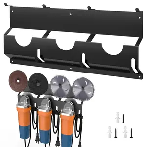 Heavy-Duty Wall Mount for Angle Grinder & Polisher, Metal Wall-Mounted Storage Shelf, Ideal for Garage & Workshop Organization, Garage Tool Storage