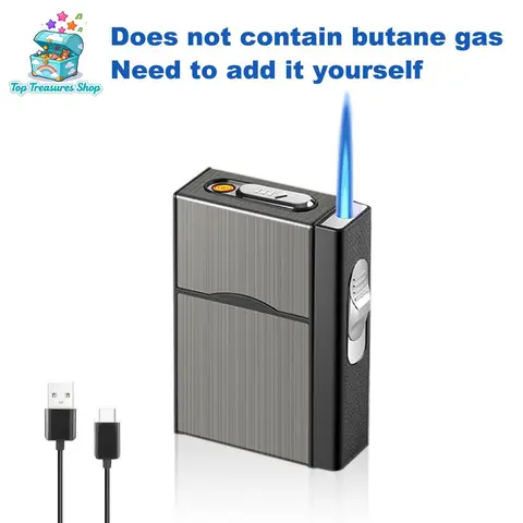 Outdoor Portable Windproof Lighter Case, Whole Package 20pcs, Lighter Box for Livingroom Bedroom Office Outdoor(Without Butane Gas)