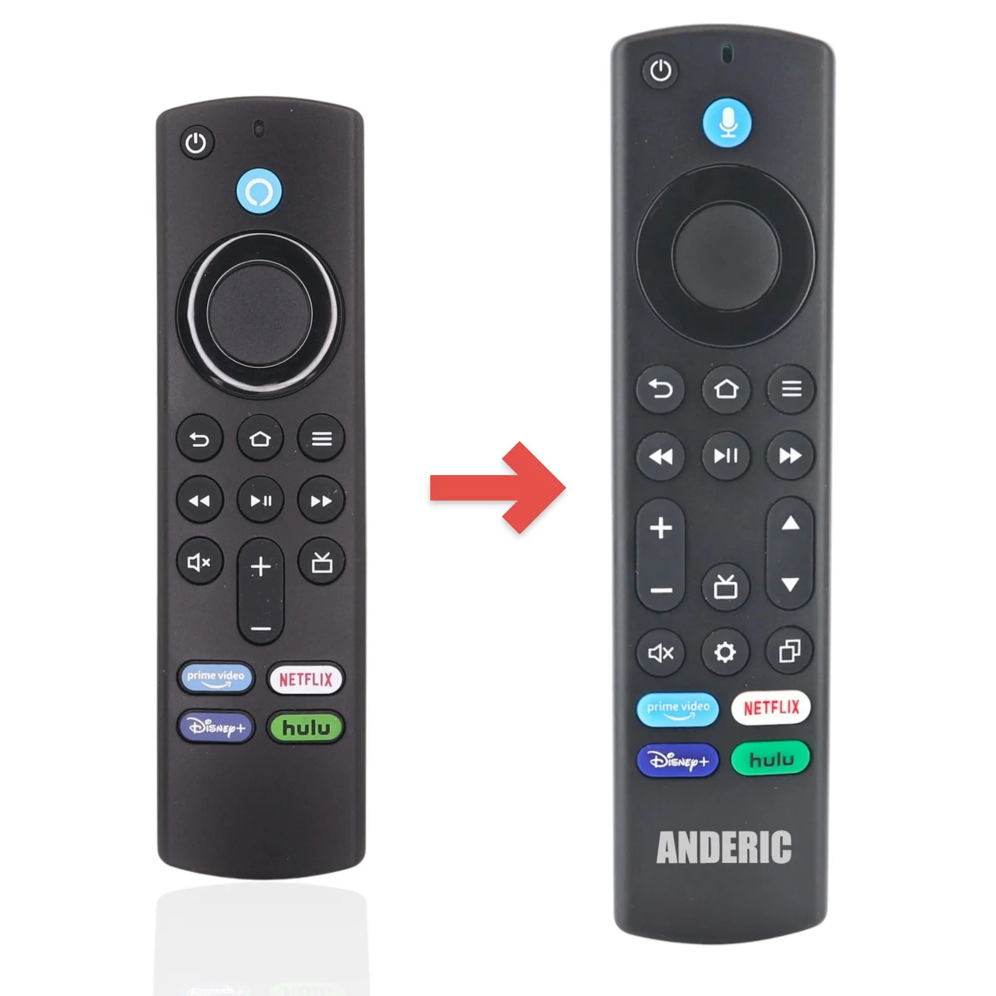 Anderic Substitute For Amazon 3rd Gen / 4k Alexa Voice with TV control Streaming Remote Control [RRF1G1]