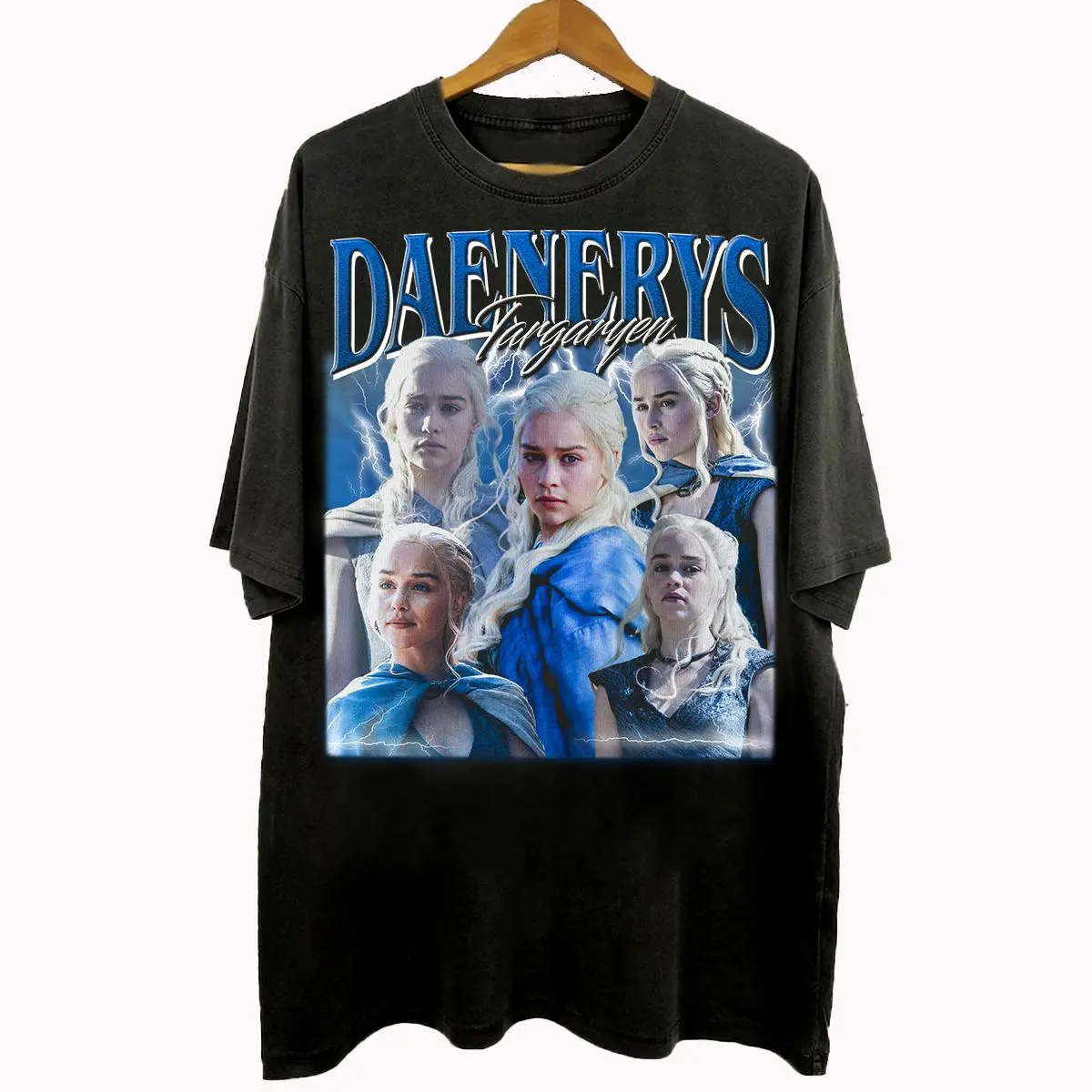 Vintage 90s Bootleg Style Daenerys Targaryen T-Shirt, Retro House Targaryen Ice and Fire Gifts For Man And Women Unisex T-Shirt