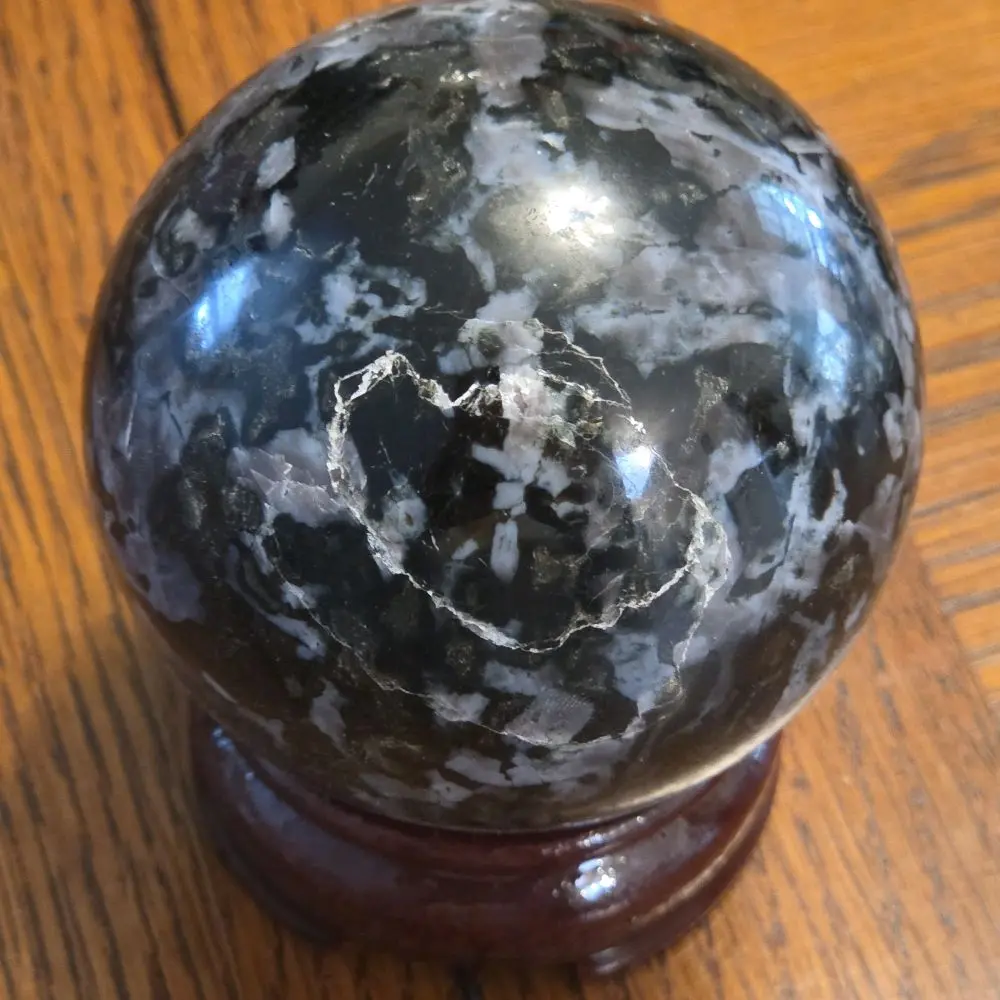 Merlinite Sphere - Natural Stone with Unique Patterns and Textures for Decorative Use