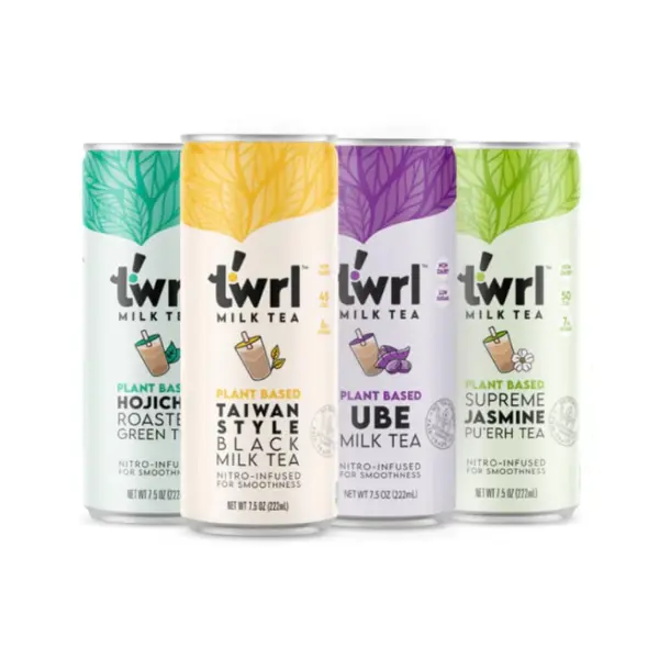 Twrl Milk Tea Variety Pack - 4 Cans of Delicious Plant-Based Milk Tea