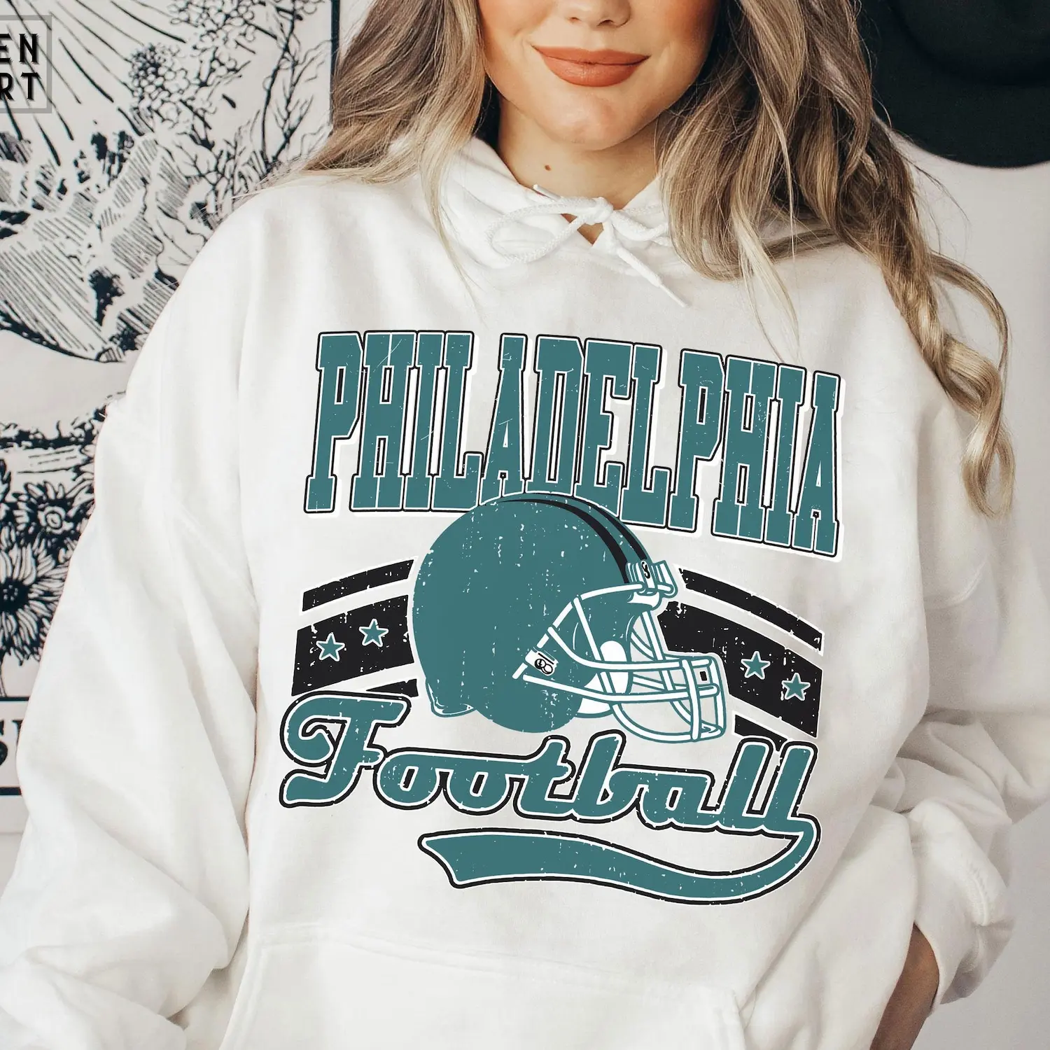 Vintage 90s Style Philadelphia Football Hoodie  SweatShirt, The Birds Game Day T Shirt, Sundays Are For The Birds Football Season, #EEagle Gift For Fans YHFL