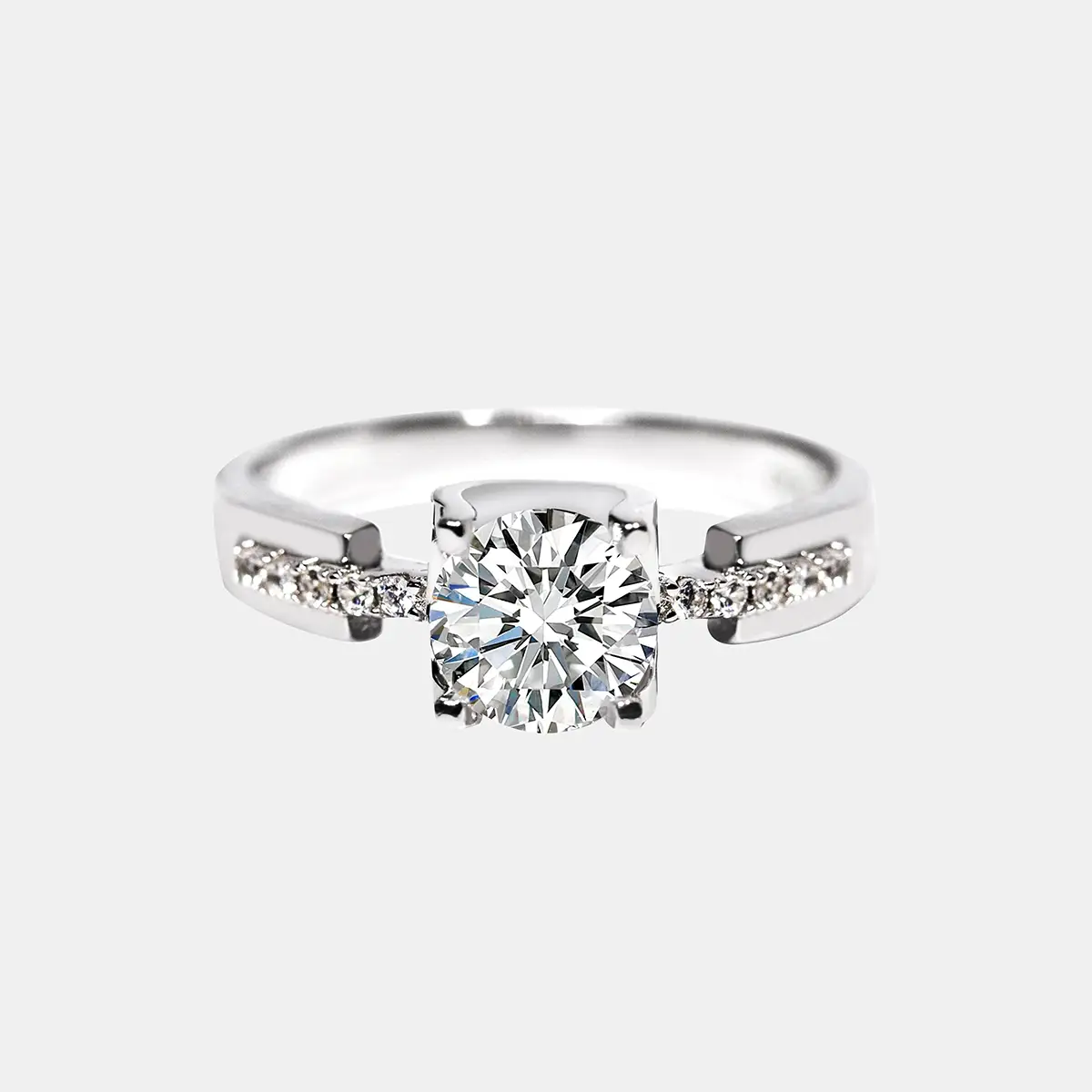 【9】 HERA 1CT Synthetic Moissanite Ring – Elegant Wedding/Engagement Jewelry for Women, Ideal for Birthday/Valentine's Day