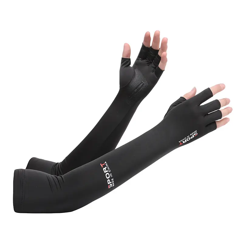 3 pairs of summer sun protection arm sleeves for men and women, half-finger style, suitable for outdoor sports and driving, cooling sleeves, UV protection arm protectors and gloves, arm sleeves