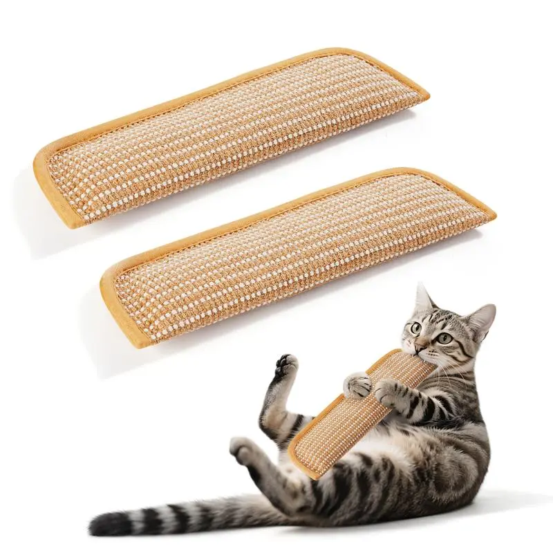 summerwins 1pc Bite-Resistant Interactive Cat Toy - Organic Catnip, Soft Sisal Scratching & Kicker Toy, Dental Pad Chewing Aid for Indoor Kittens, Reduces Boredom, Promotes Dental Health, Supports Solo Play