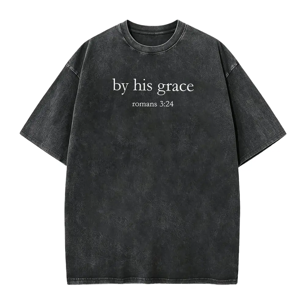 By His Grace T Shirt, Bible Verse Shirt, Minimalist Christian Shirt, Christian Apparel, Religious Shirt, God Lover Shirt