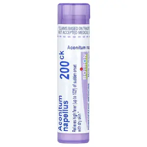 Boiron Aconitum Napellus, 200CK, Fever Relief, Approx 80 Pellets | HSA/FSA Eligible