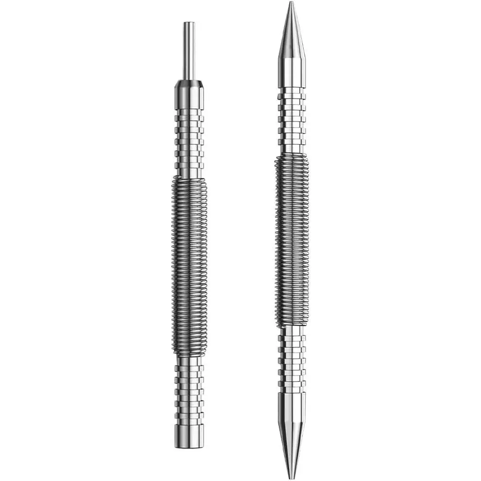 2-Count Steel Dual Setter & Hinge Pin Punch Set - 3/32", 1/16", 1/8" Hinge Pin Remover Punch, Hammerless Spring Set, 5000 PSI Striking Force, Anti-Rust, Compact, Lightweight Tool for Remodelers, Metal Work