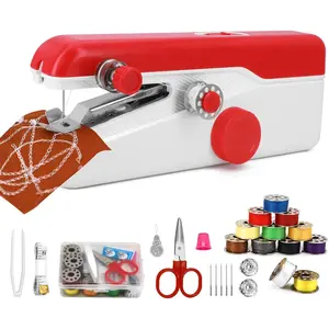 Sewing Machine, Mini Sewing Machine for Beginners, Fast Stitching, DIY Clothes Repair Kit, Home Travel Mending Machine with Accessories