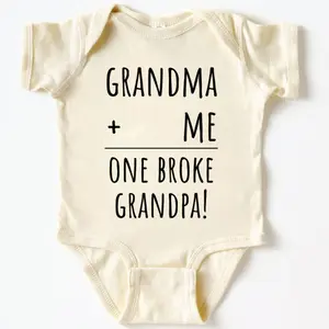 (100% Cotton) Funny ONESIE -Grandma and Me equal Broke Grandpa Onesie -  Baby Onesie – Cute & Funny Baby Bodysuits , Baby cute Gift