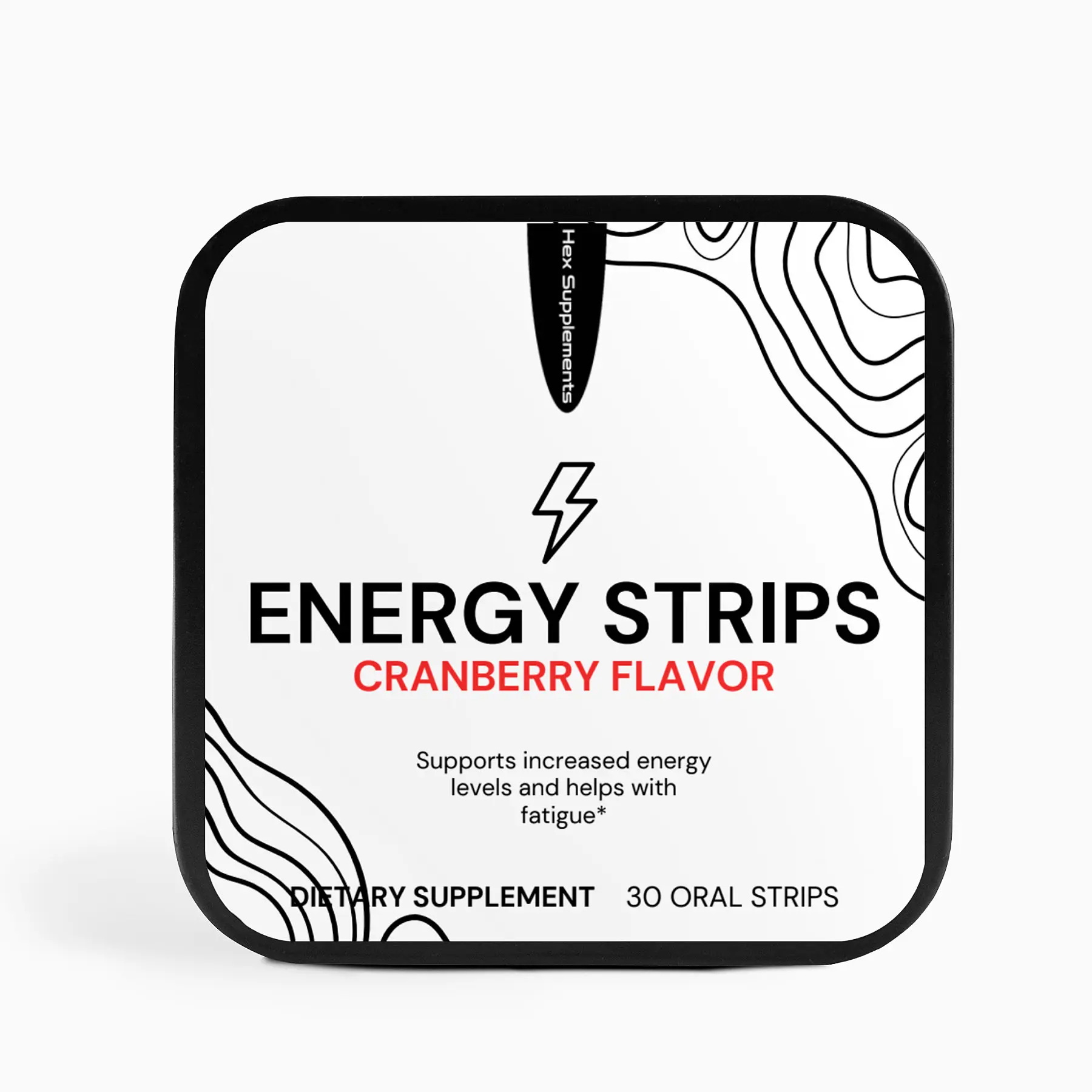 Energy Strips By Hex Supplements- Increased Energy, Reduced Fatigue, Caffeine And Focus Healthcare Vitamin Natural Fitness Edible