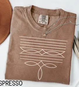 Comfort Colors Boot Stitch Design T-shirt, Country Western Pullover Music Festival Shirt, Cowgirl Birthday Gift, Cowboy Boot Country Rodeo, western outfits, western outfit, for men and women