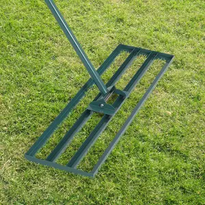 Heavy Duty Lawn Leveling Rake – 30 Inch Wide Head, 6FT Extendable Steel Handle, Professional Soil Leveler for Yard, Garden, Golf Course, Farm – Ground & Topsoil Leveling, Compost & Sand Spreader