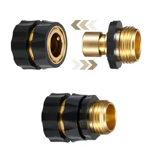 Upgraded 2026 Quick Connect Hose Fittings, 3/4 Inch Garden Hose Quick Connector Male and Female, Heavy Duty Quick Release Water Hose Adapter for RV, Farm, Pet Bath & Outdoor Cleaning（4 Set）