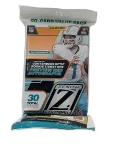 Panini 2024 Zenith Football 30-Card Value Pack Contenders Optic Series Official NFL Collectible Sports Cards with Rookie Ticket RPS & Preview Red Autographs