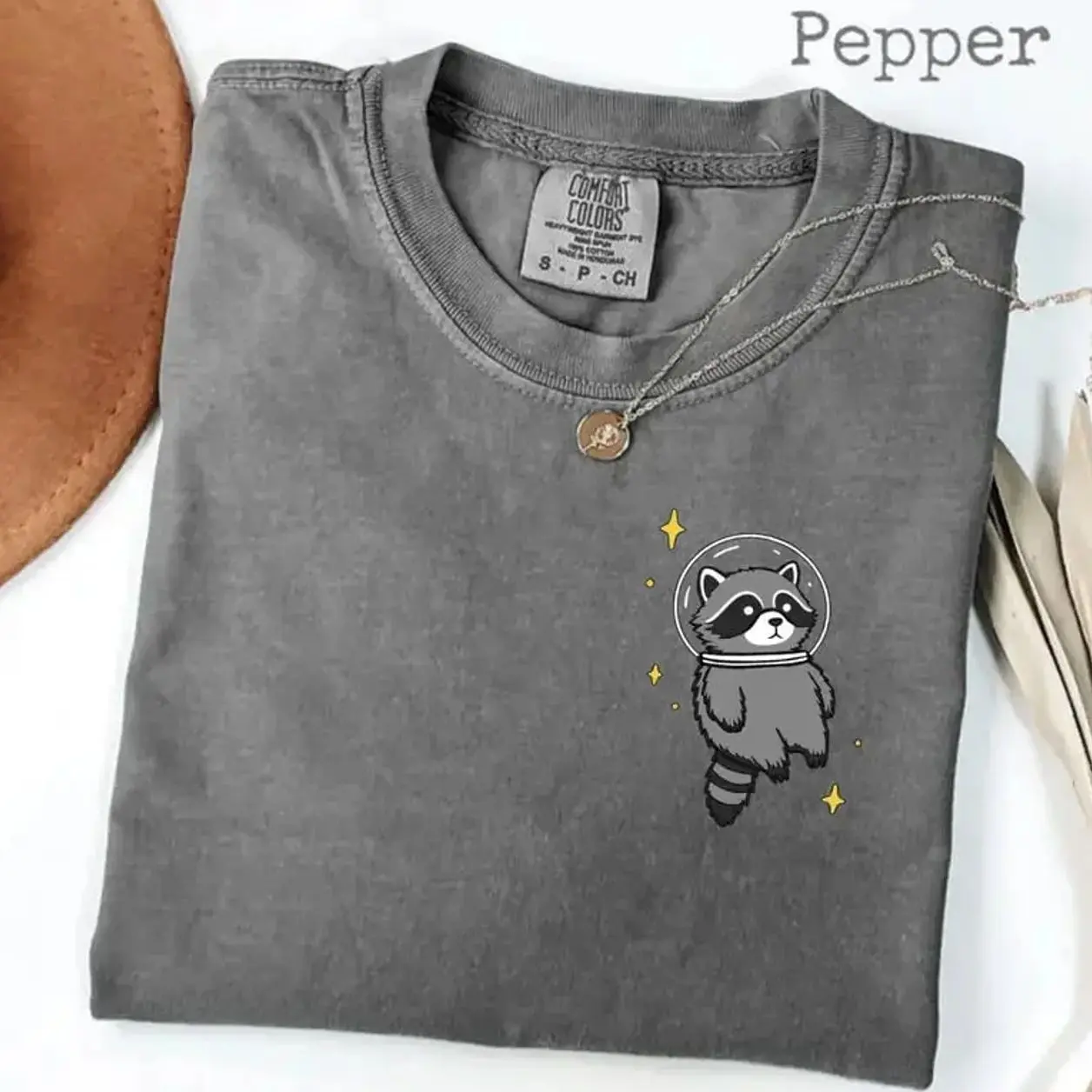 Comfort Colors Space Raccoon T-Shirt, Funny Racoon Shirt, Cosmic Animal Tee, Chaotic Raccoon Shirt, Spooky Gamer Gift