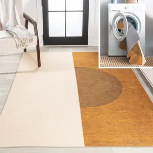 JONATHAN Y Demie Minimalist Graphic Circle Machine-Washable Indoor Area Rug; for Living Room, Kitchen, Bedroom, Dining Room, Office