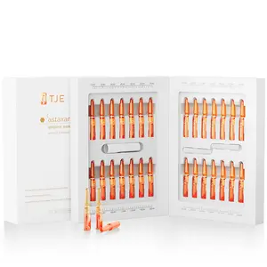 TJE Astaxanthin Ampoule Essence｜Moisturize hydrate lift and firm the skin｜contains nicotinamide, hyaluronic acid and multiple plant ingredients｜Soothe dry skin｜ Disposable aseptic packaging｜Making you feel more at ease