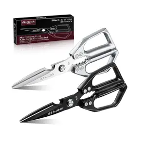 Huusk Kitchen Shears Set, Heavy Duty Poultry Shears, Japanese Kitchen Scissors for Meat, Chicken Bones, and Turkey
