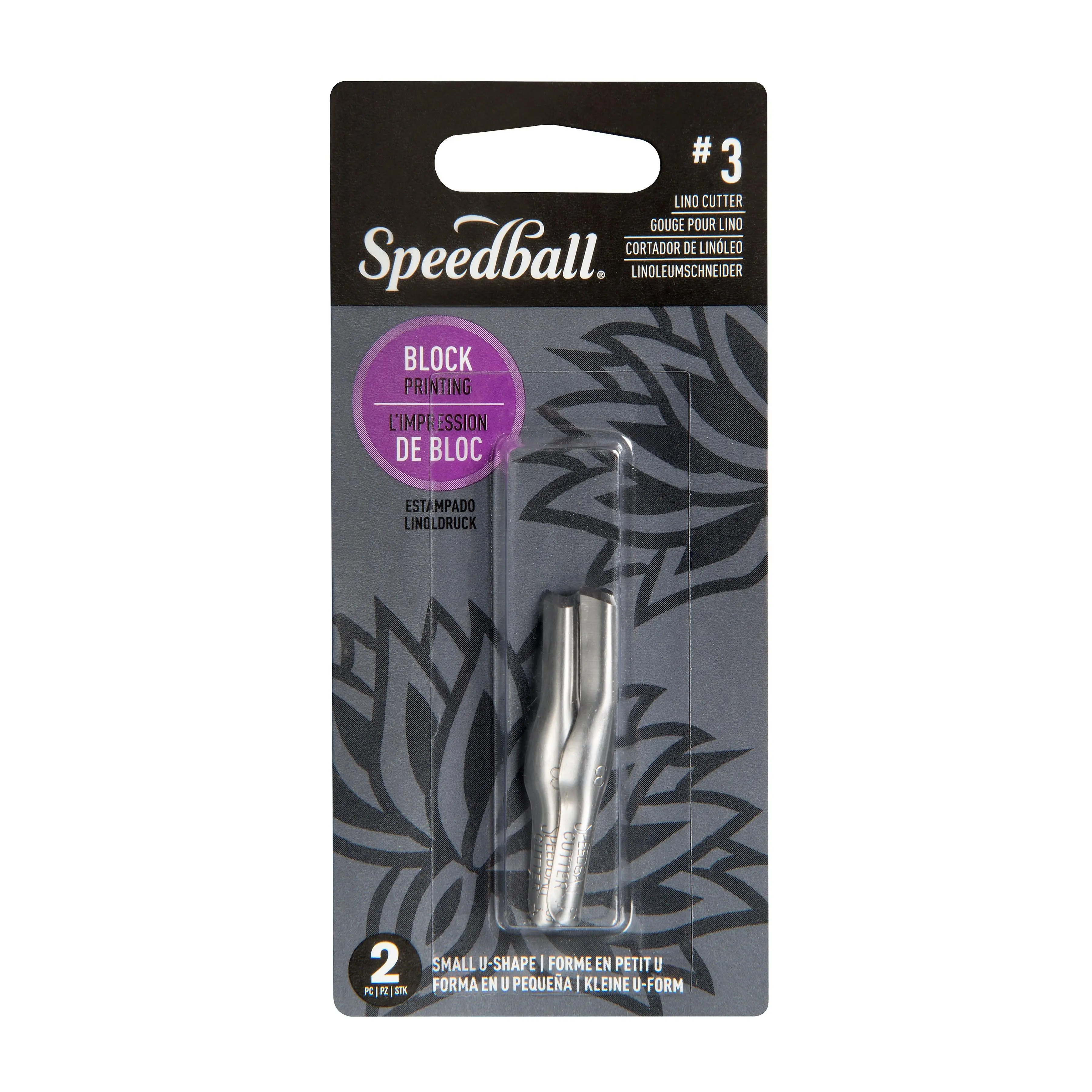 Linoleum Cutter #3 Small U Gouge 2 Pack Carded