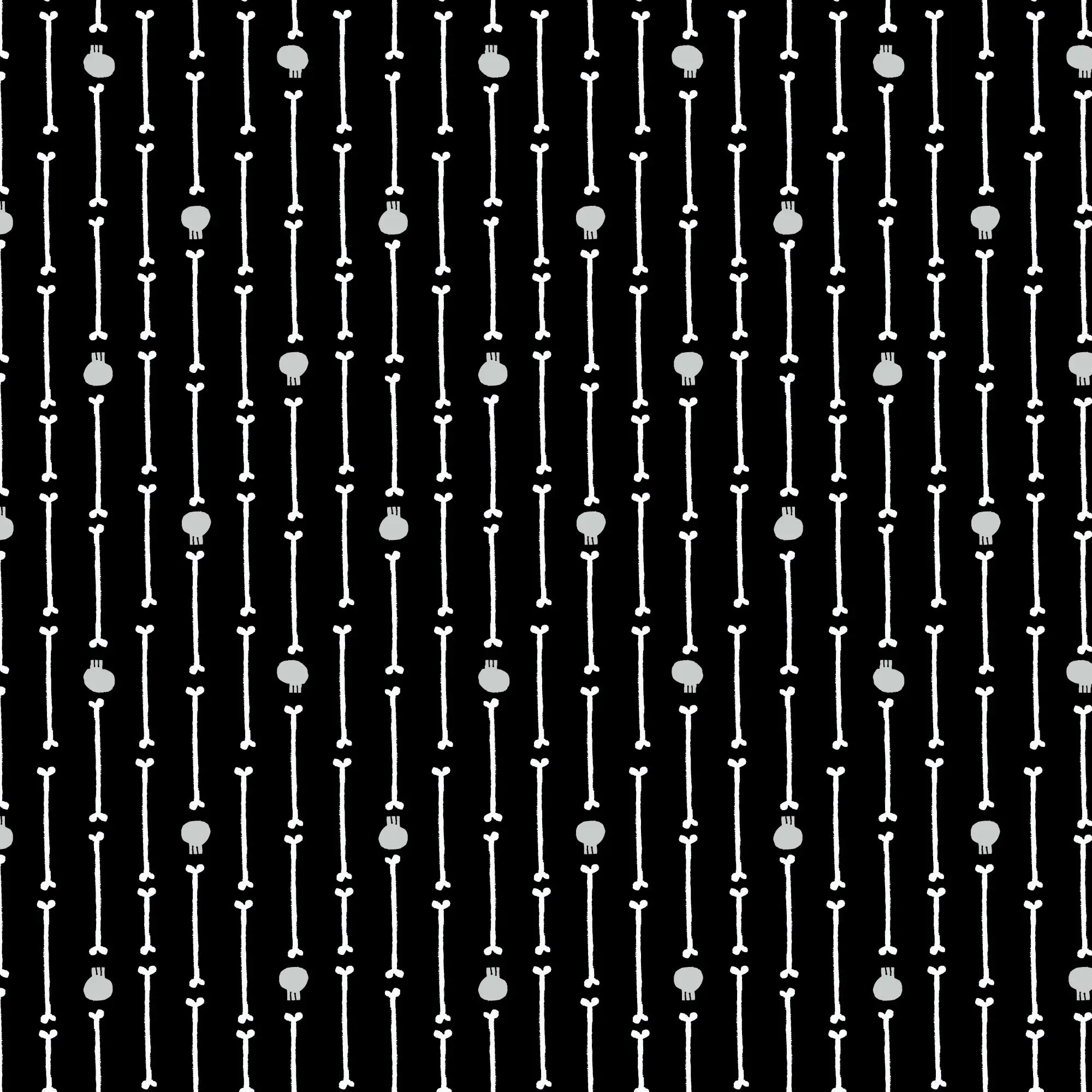 Fabric Cloud9 Black Skull Stripe Dem Bones by the Quarter Yard 229183