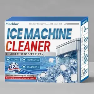 【Ten thousand people have already collected it】Ice Machine Cleaner Maker Descaler - Clean Tablets Compatible with Frigidaire, Opal, GE Profile, Kitchenaid, Nickel Safe Scale Remover for Countertop, Ice Makers Household Aluminum Home Coffee Equipment