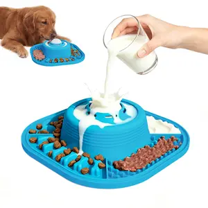 PAWLOVE Slow Feeder Dog Bowl for Liquid Treats with Floating Rolling Ball, Anti-Slip Dog Lick Bowl, Bone Broth and Yogurt Pup for Large Medium Small Breeds Dietary Supplement/Post-op Nutrition pet stuff dogaccessories