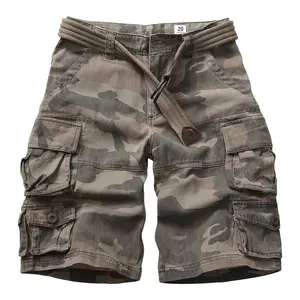 TRGPSG Men's Cargo Shorts with 9-Pockets, Comfort Camo Cotton Durability Shorts,Casual Cargo Style Work Shorts Menswear  Camouflage
