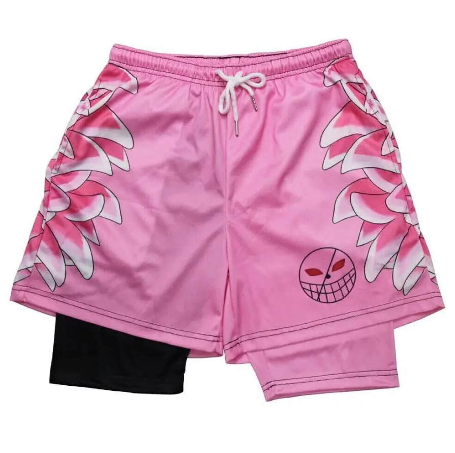 2024 New Summer 3D Quick Dry Shorts Adult double Deck Beach Pants Athletic Summer Shorts