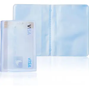 Plastic Wallet Insert Credit Card Holder Transparent (10 page 20 slots, 2 Pack)