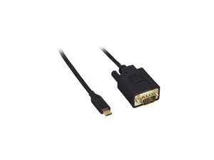 Nippon Labs USB 3.1 Type C Male to VGA Male Cable, 6 ft. M-M, Black Adapter Cable