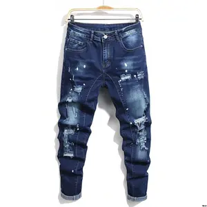 Trouser-shaped deLyiniManft gn Mens distressed cone jeans