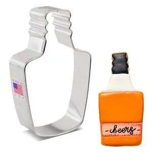 Liquor Bottle Cookie Cutter 4 1/2" x 2" Liquor Bottle Cookie Cutter 4 1/2" x 2"