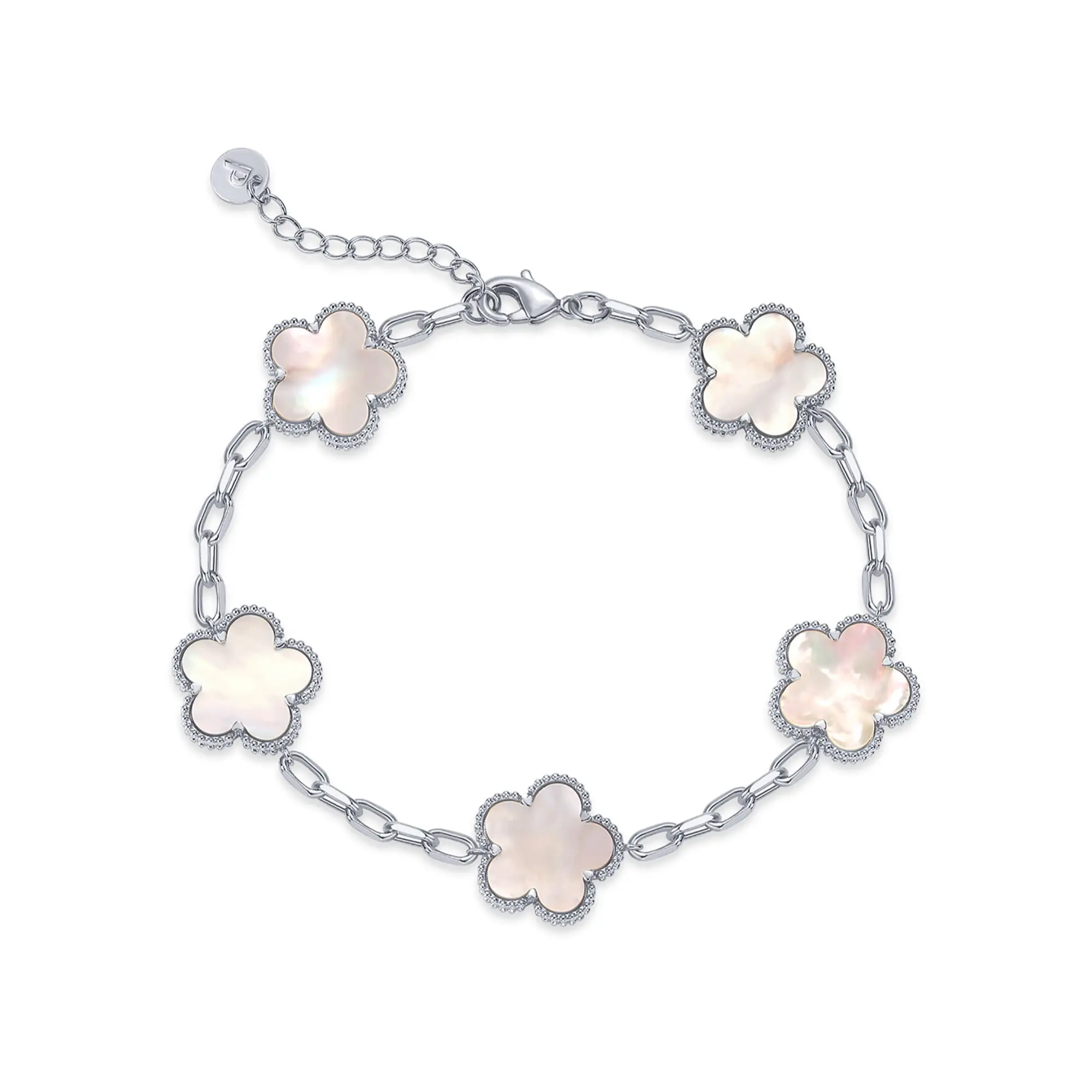 Mother of Pearl Clover - White Gold