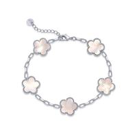 Mother of Pearl Clover - White Gold